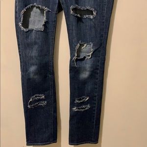 Express Ripped boyfriend skinny jeans!